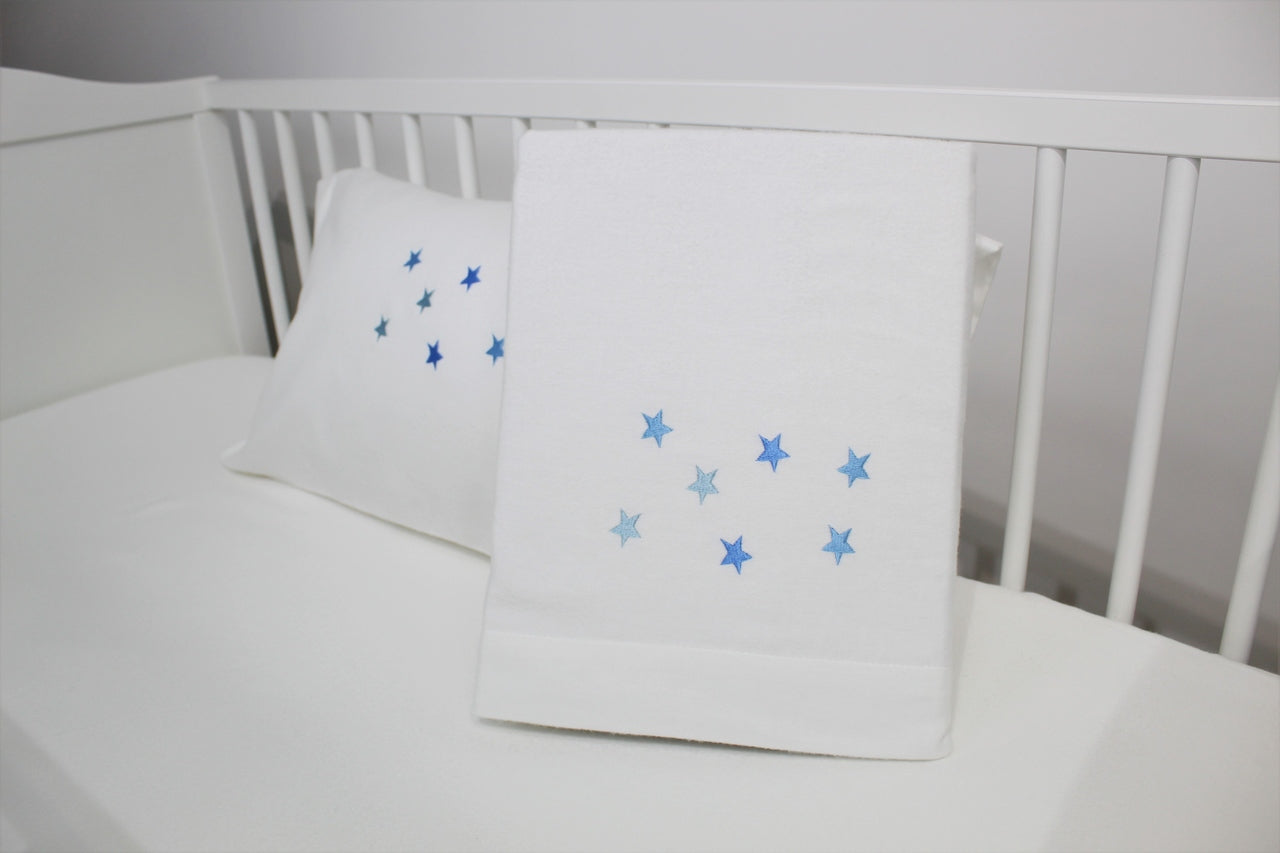 Jogo de Cama Bebé Estrelas Flanela