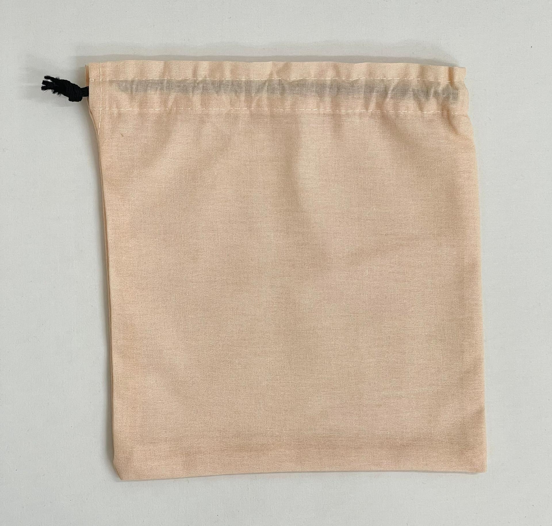 Bolsa Pano Algodão Salmão com Cordão