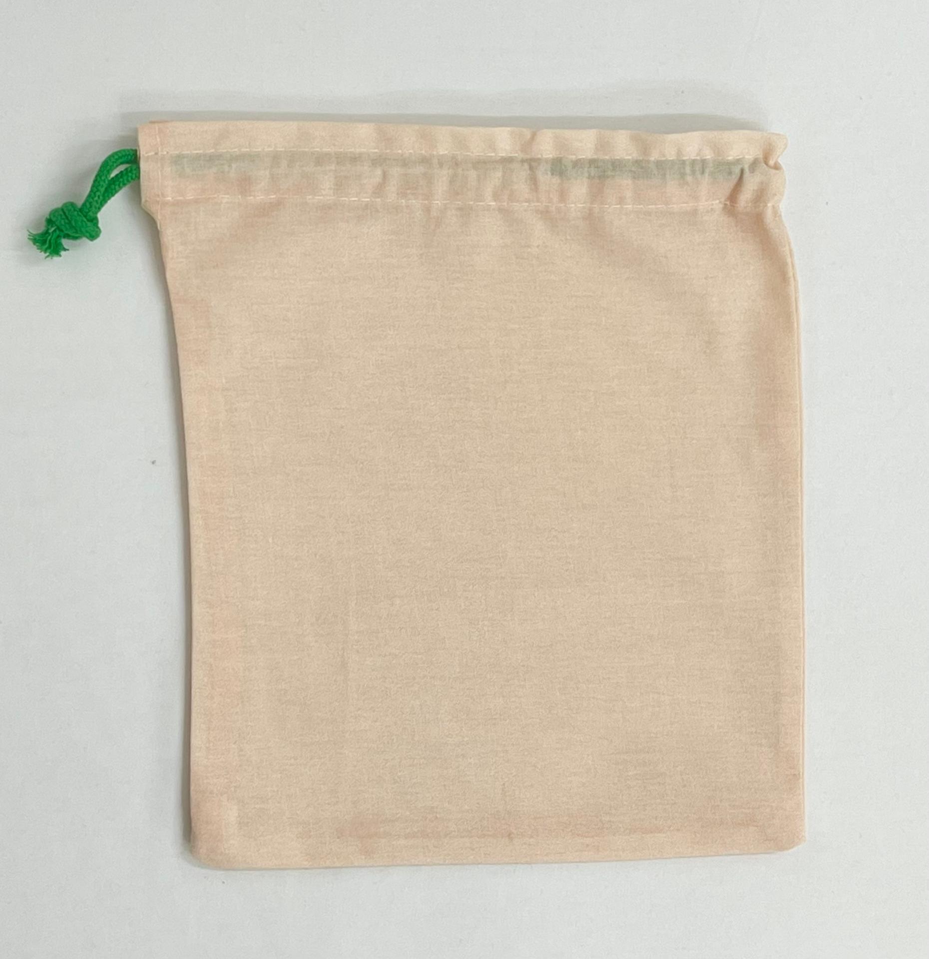 Bolsa Pano Algodão Salmão com Cordão