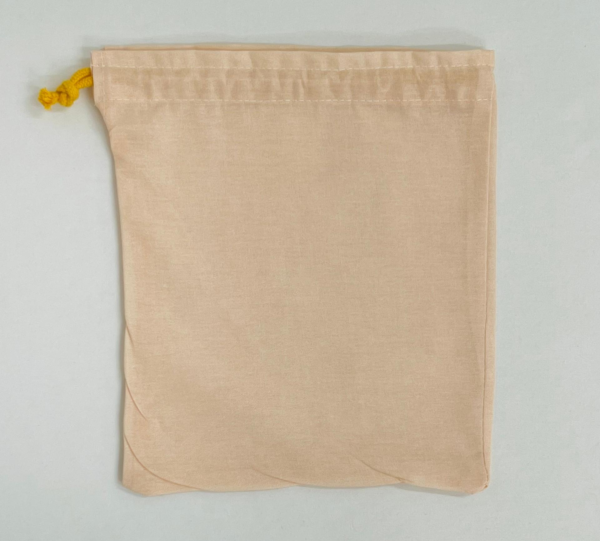 Bolsa Pano Algodão Salmão com Cordão