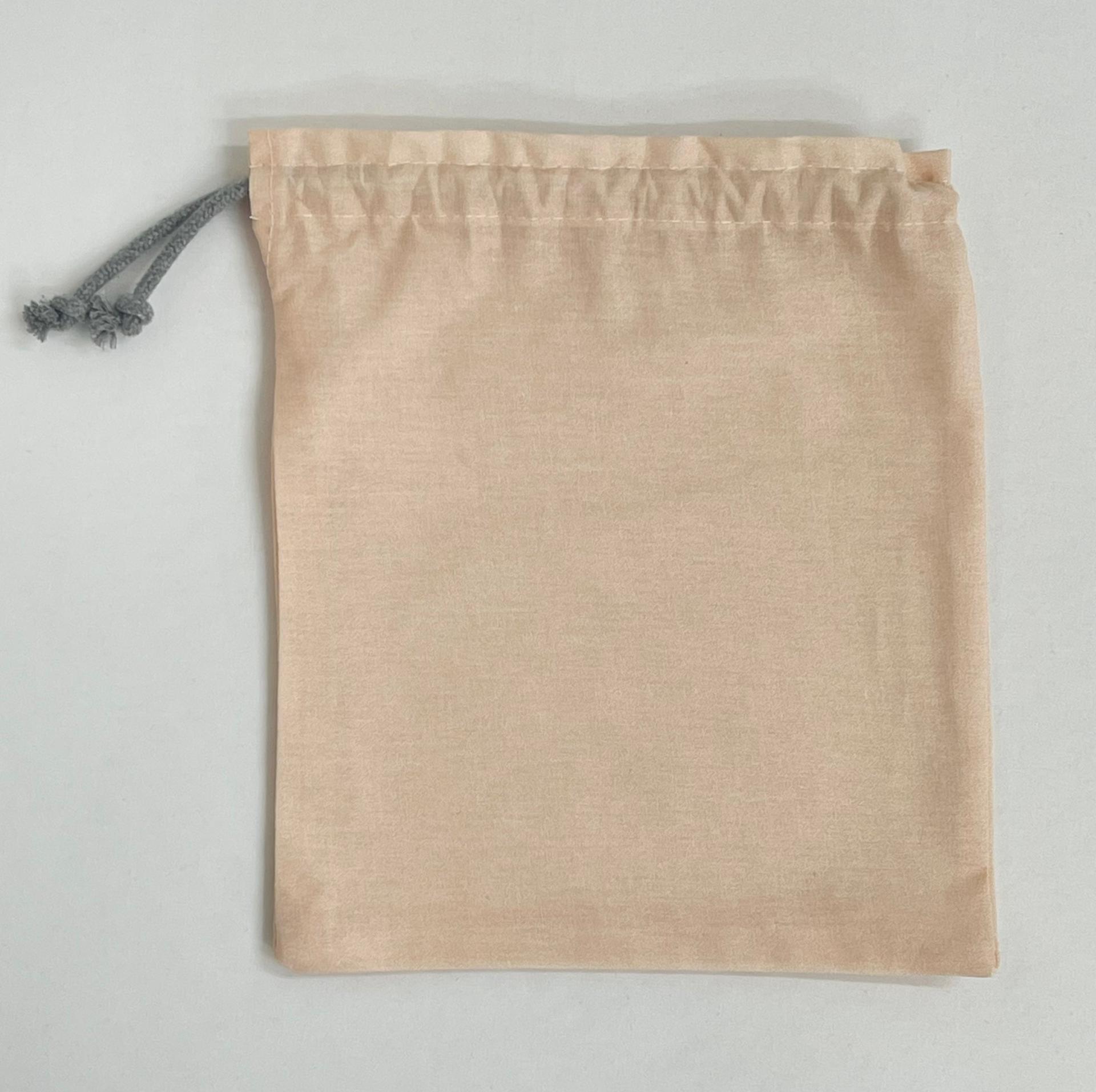 Bolsa Pano Algodão Salmão com Cordão