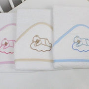 Toalha Banho Bebé Urso Nuvem White