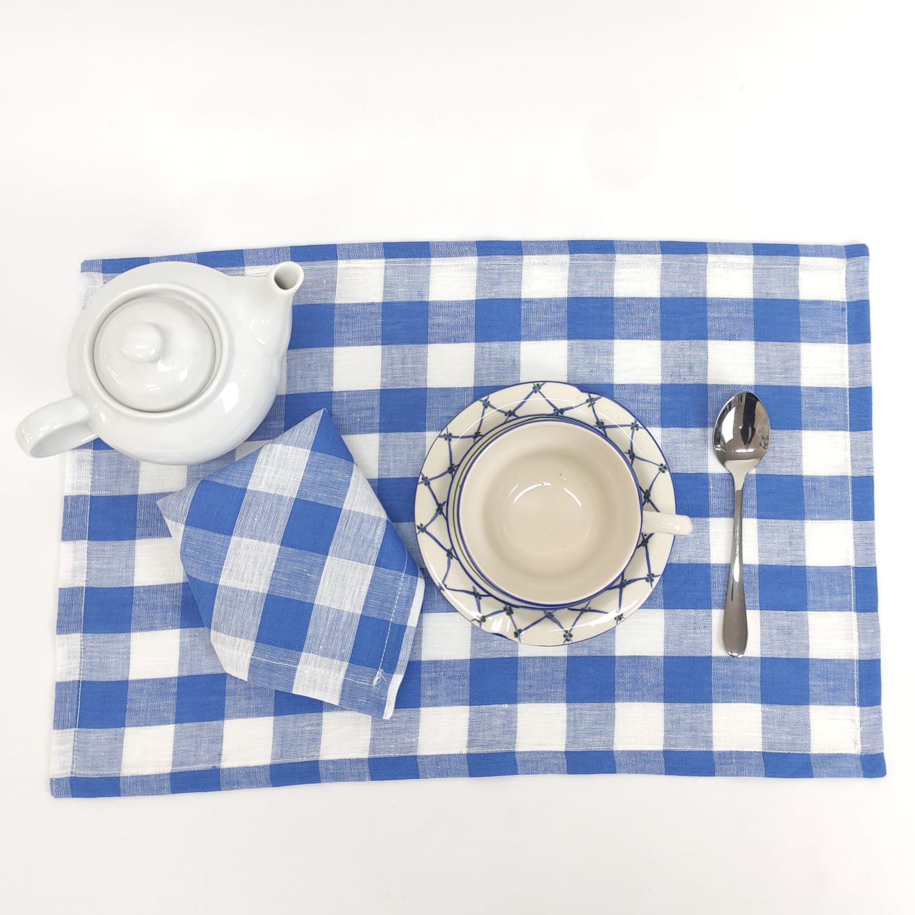 Individual Linho Of Xadrez