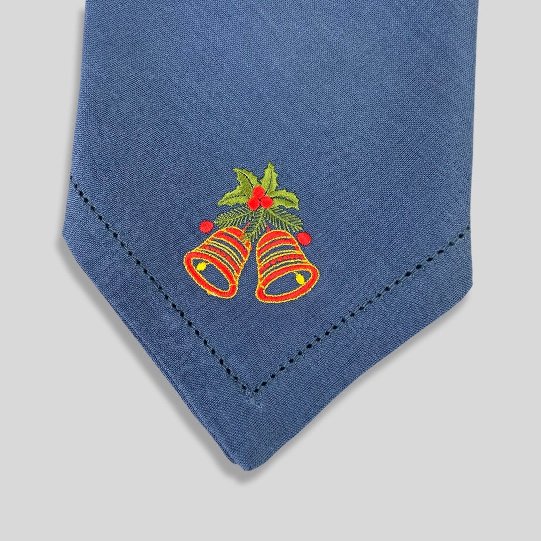 Guardanapo Azul com Bordado