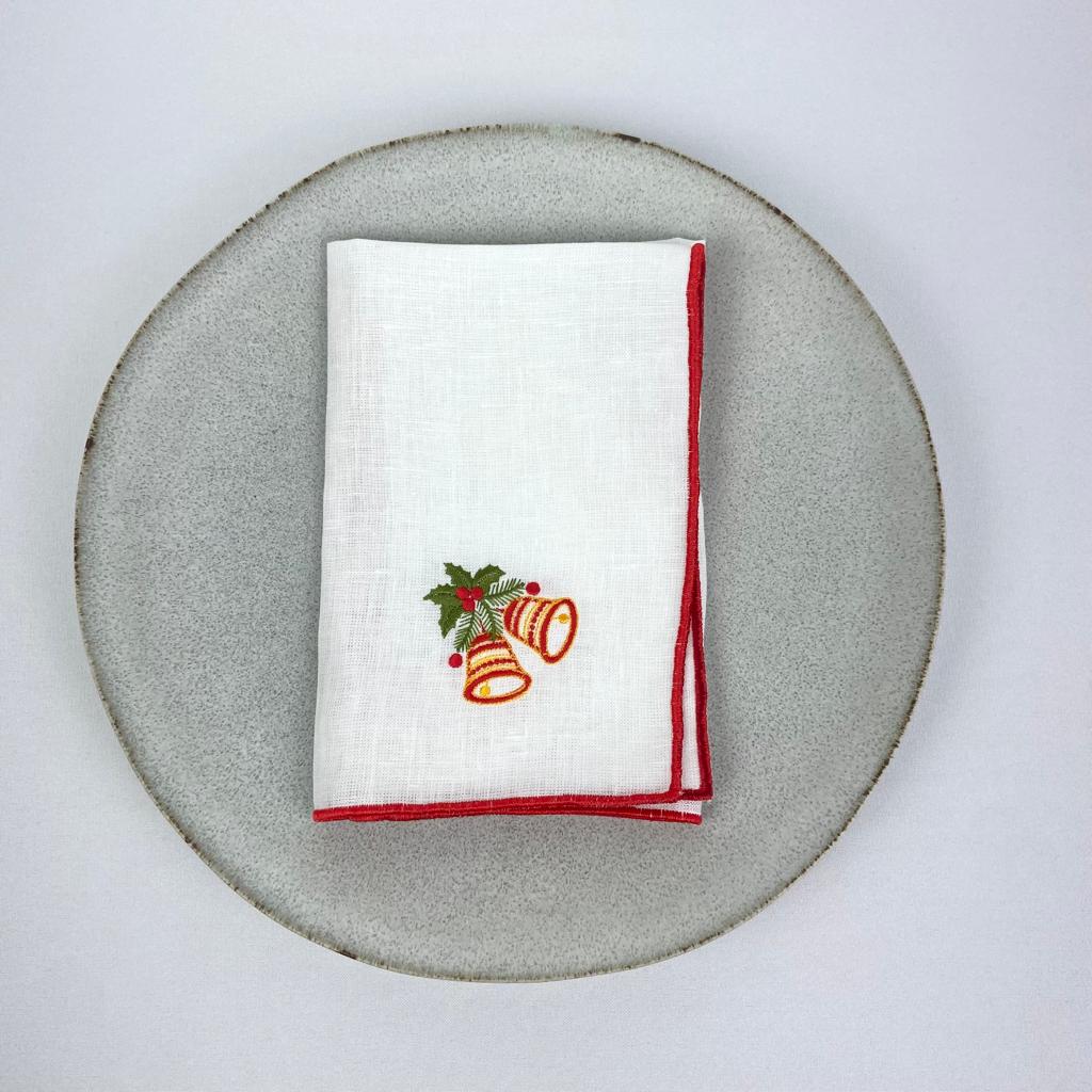 Guardanapo Rolinho Vermelho Bordado