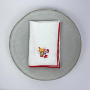 Guardanapo Rolinho Vermelho Bordado