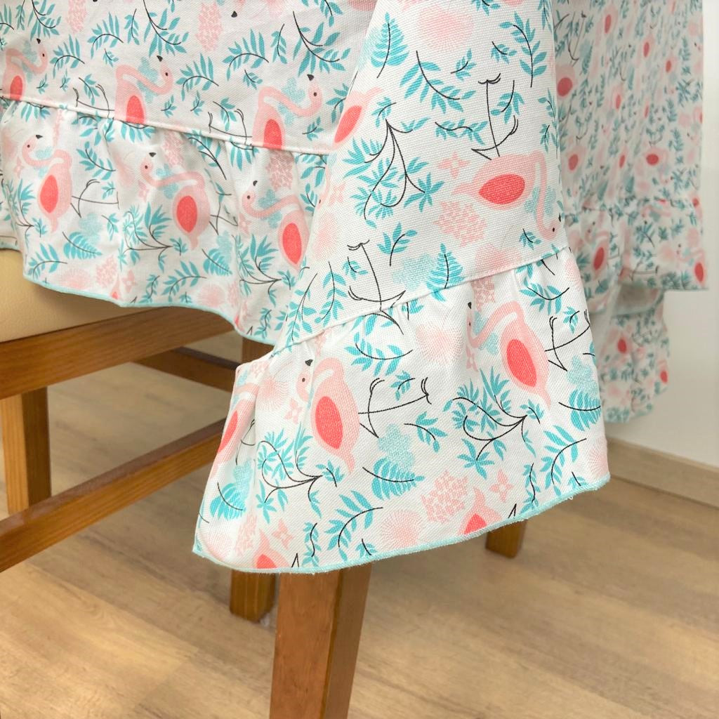 Toalha de Mesa Flamingo com Folho