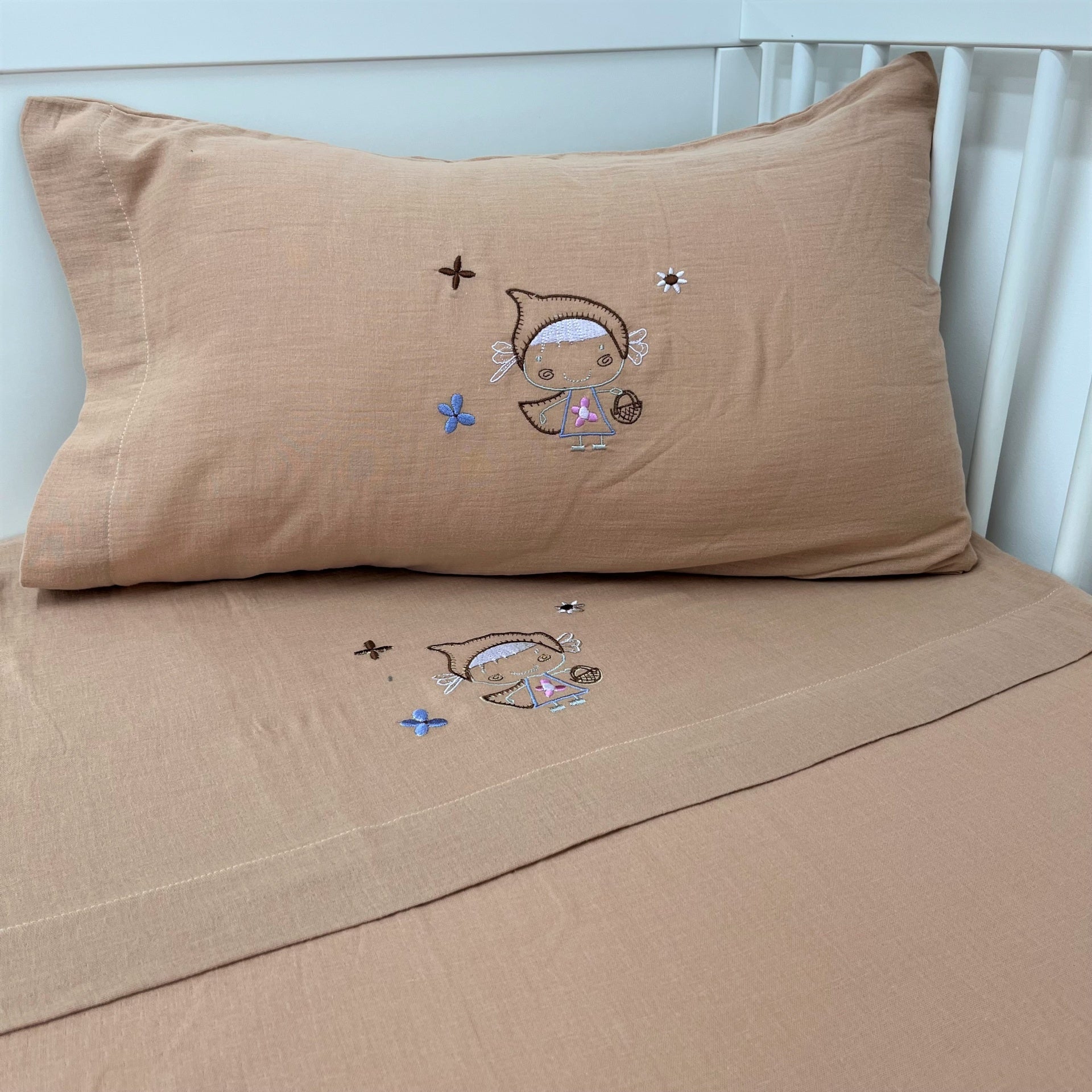 Jogo de Cama Musselina Bebé Capuchinho Colors