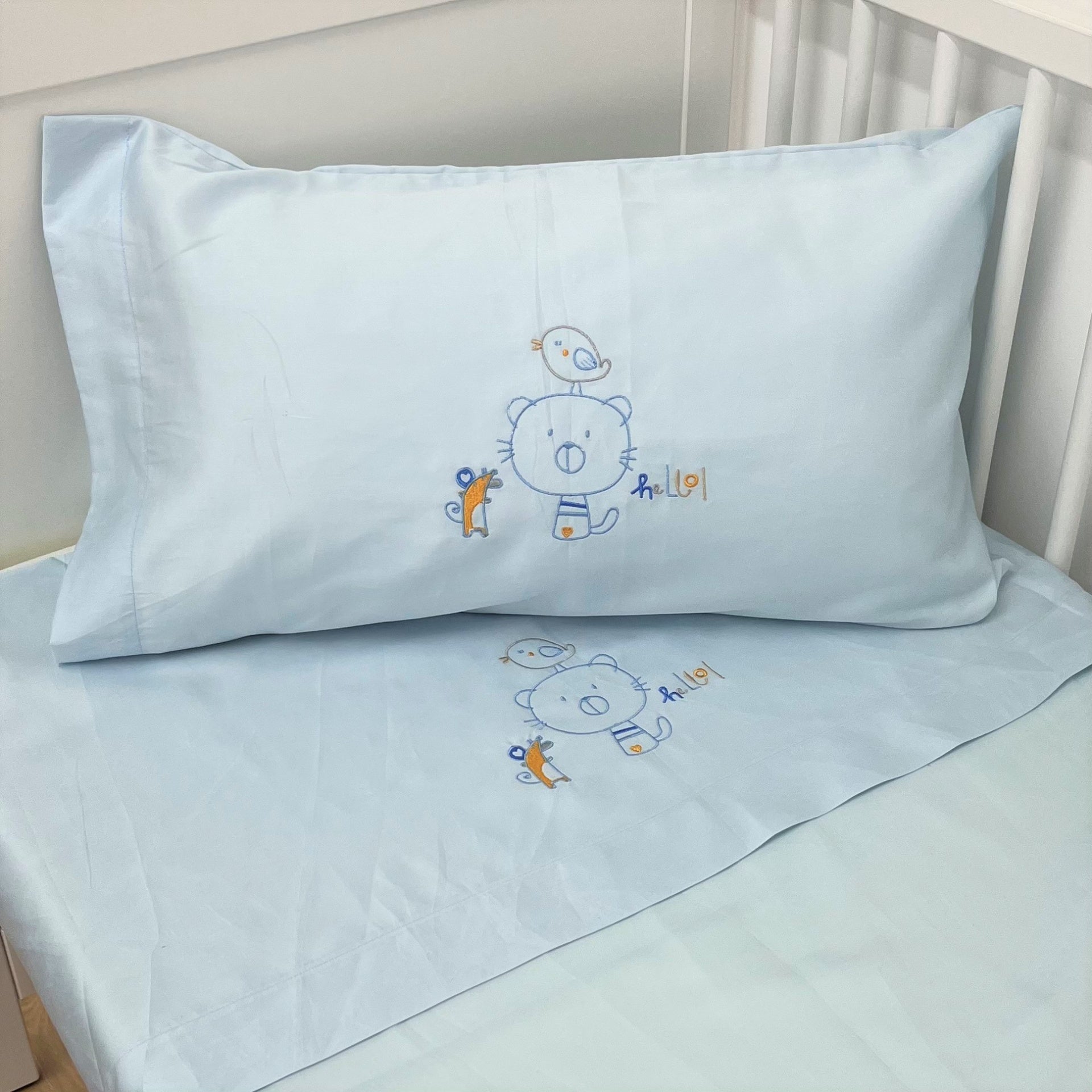 Jogo de Cama Bebé Gato Colors