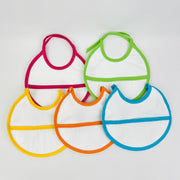 Babete Bebé Redonda Pequena com Plástico