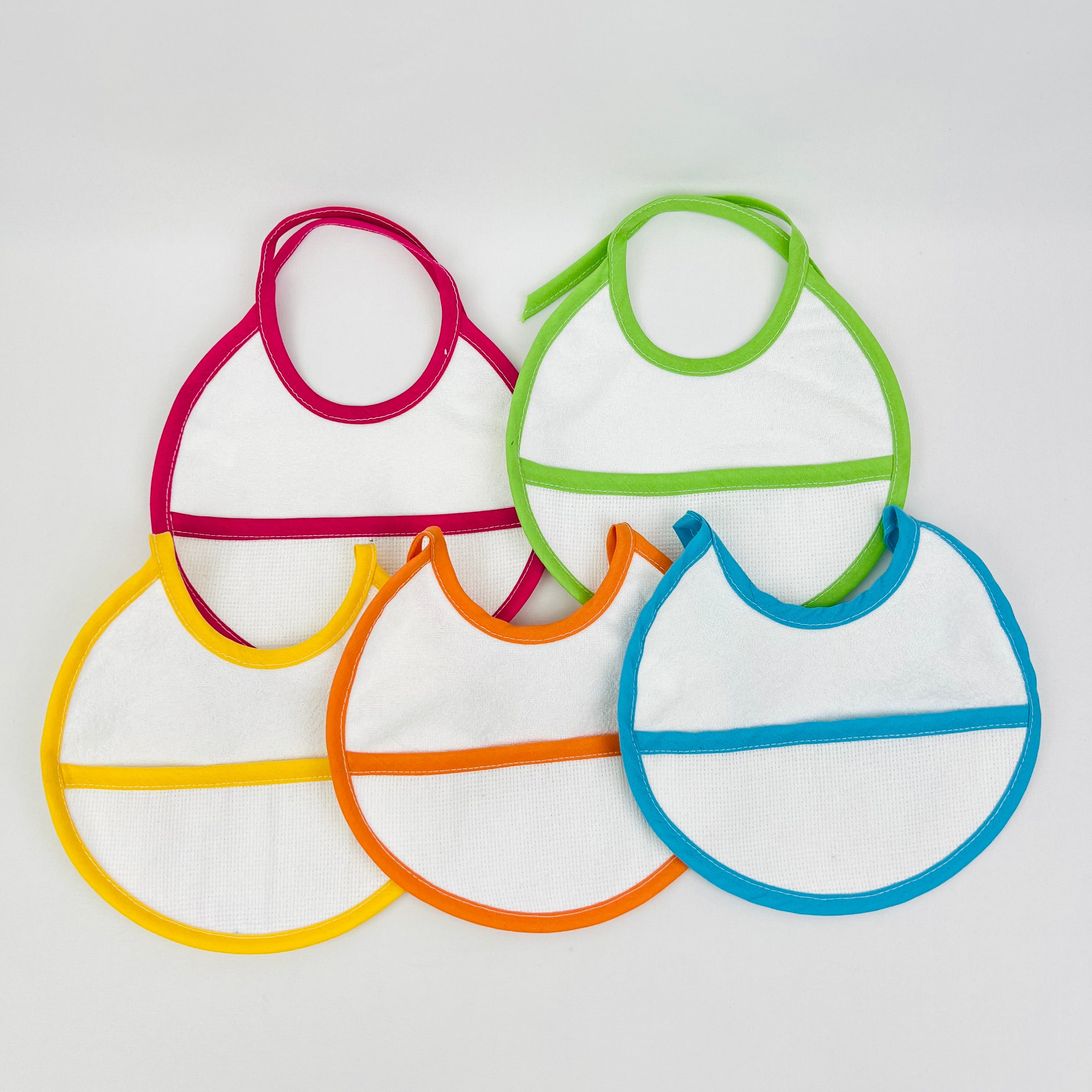 Babete Bebé Redonda Pequena com Plástico