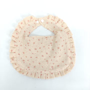 Babete Bebé Redonda com Folho Florzinhas