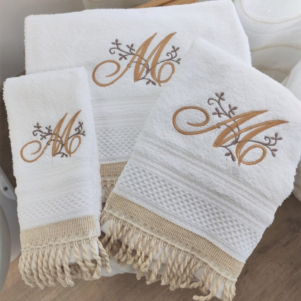 Conjunto de Banho Trança Letra Bordada