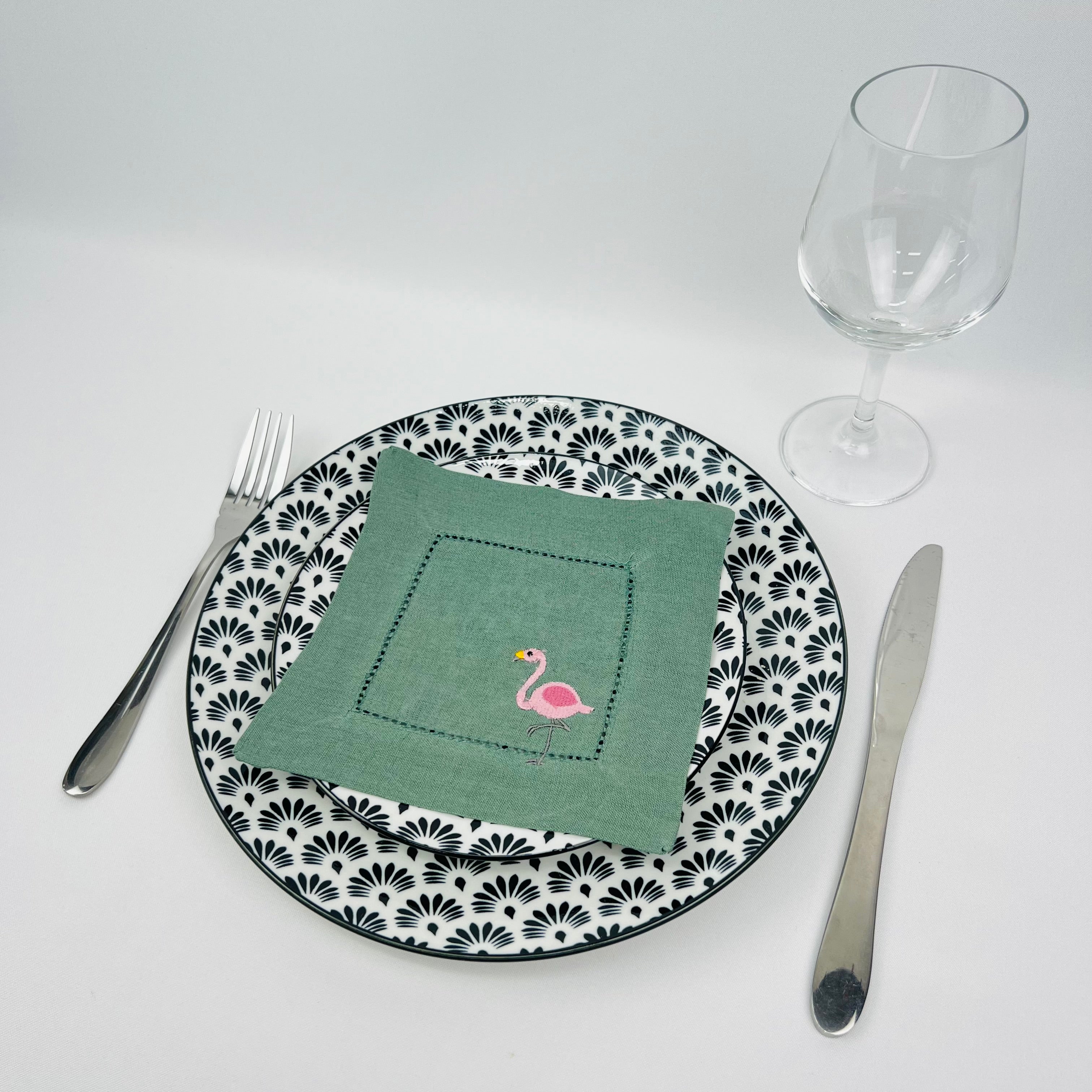 Guardanapo Cocktail Linho OF Flamingo