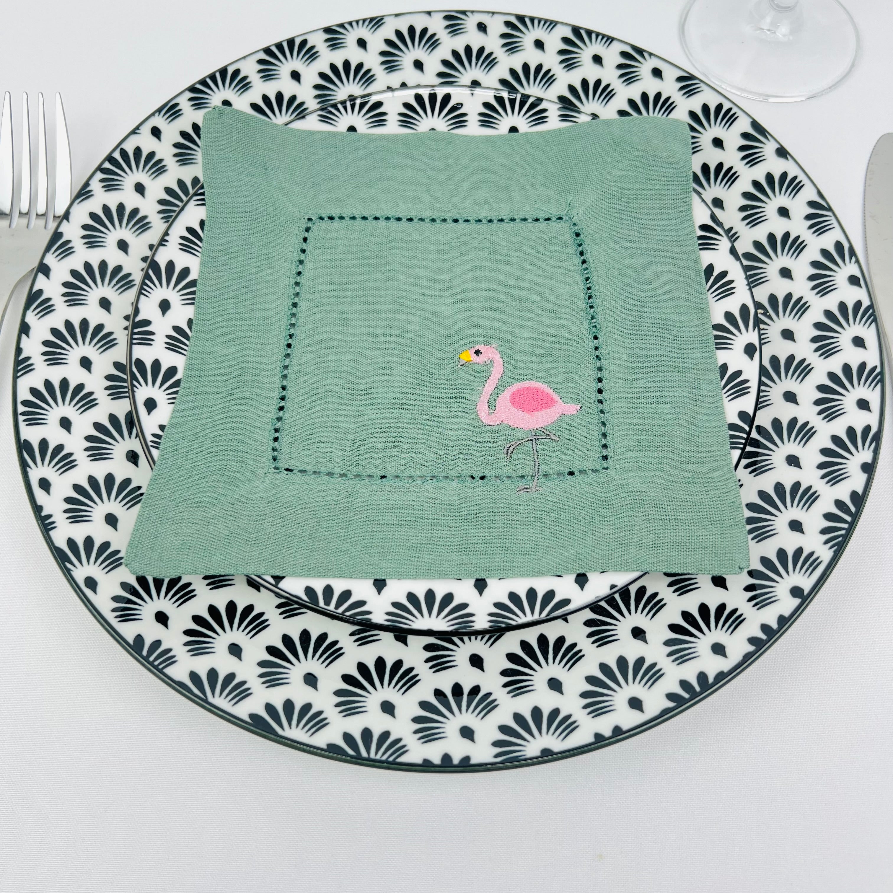 Guardanapo Cocktail Linho OF Flamingo