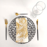 Guardanapo Linho Toile de Jouy Dourado Ponto Aberto