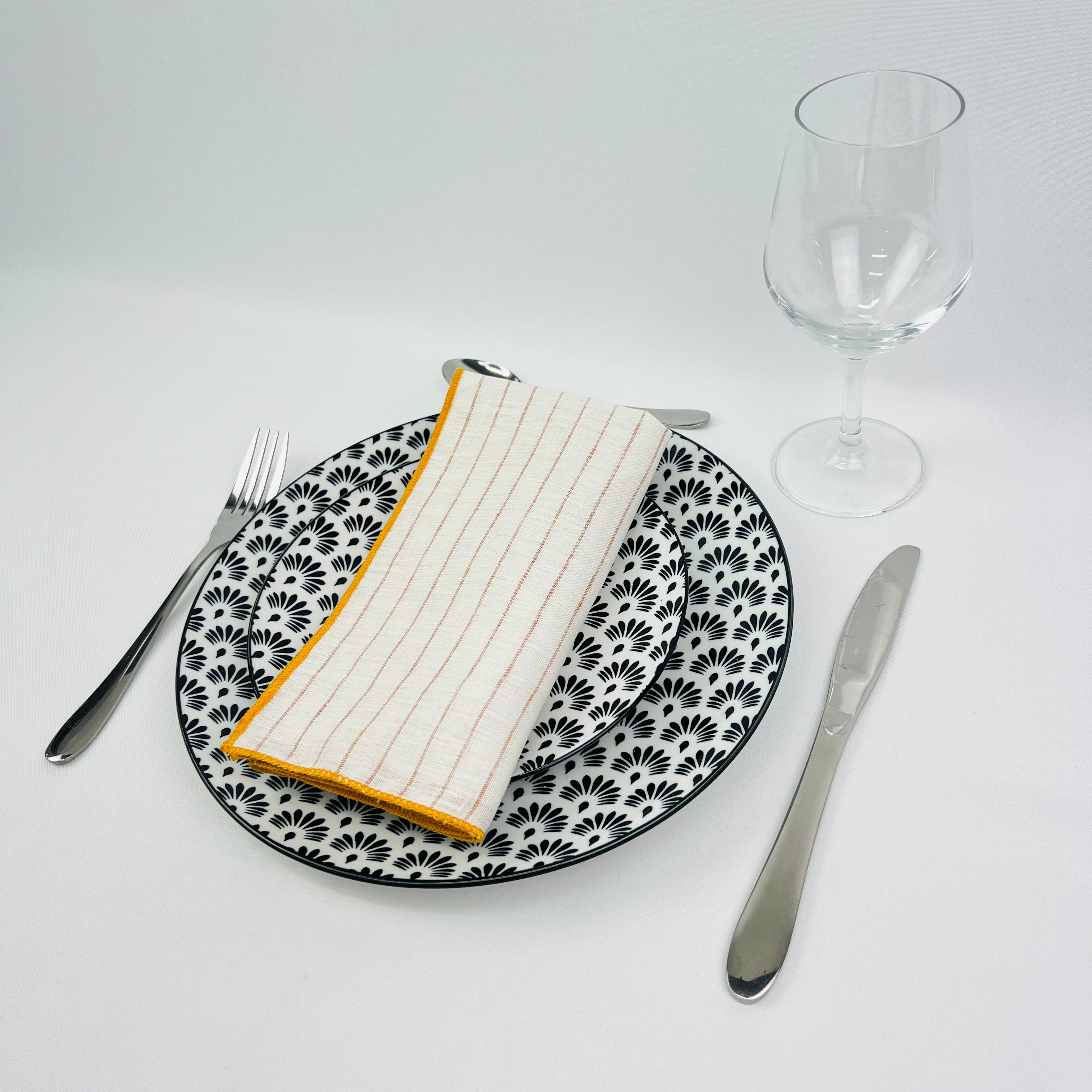 Guardanapo Rayas Overlock