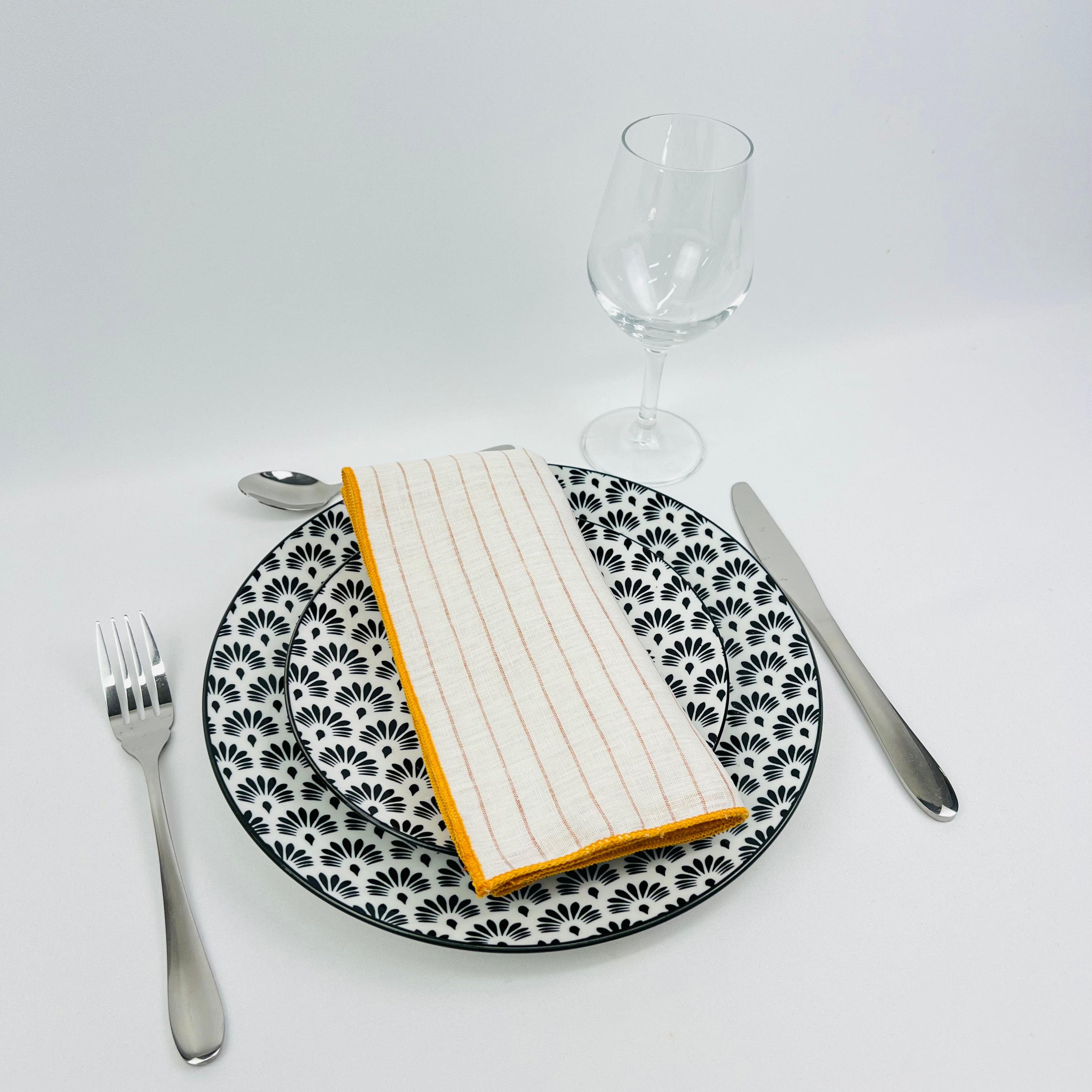 Guardanapo Rayas Overlock