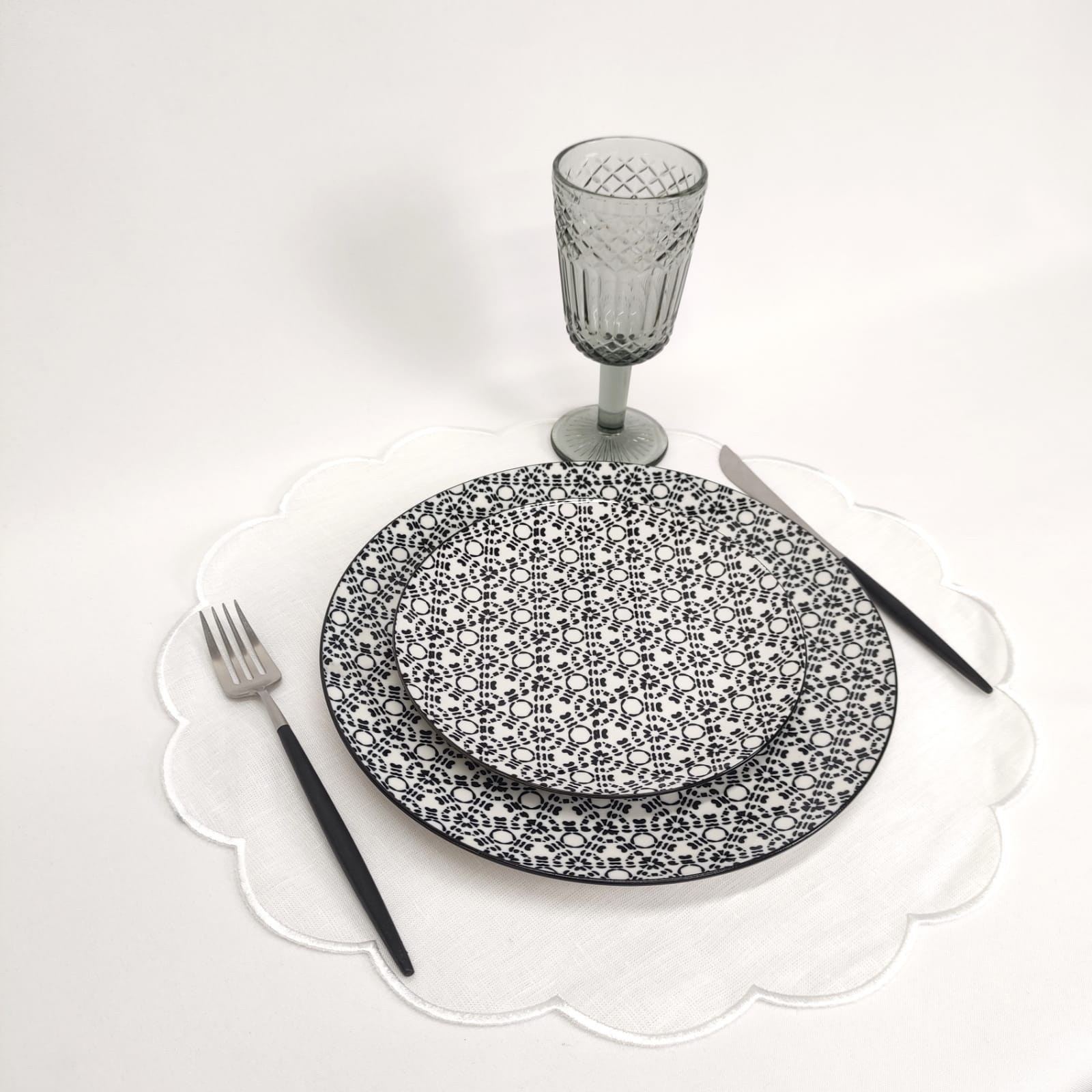 Individual Flor Linho JOL