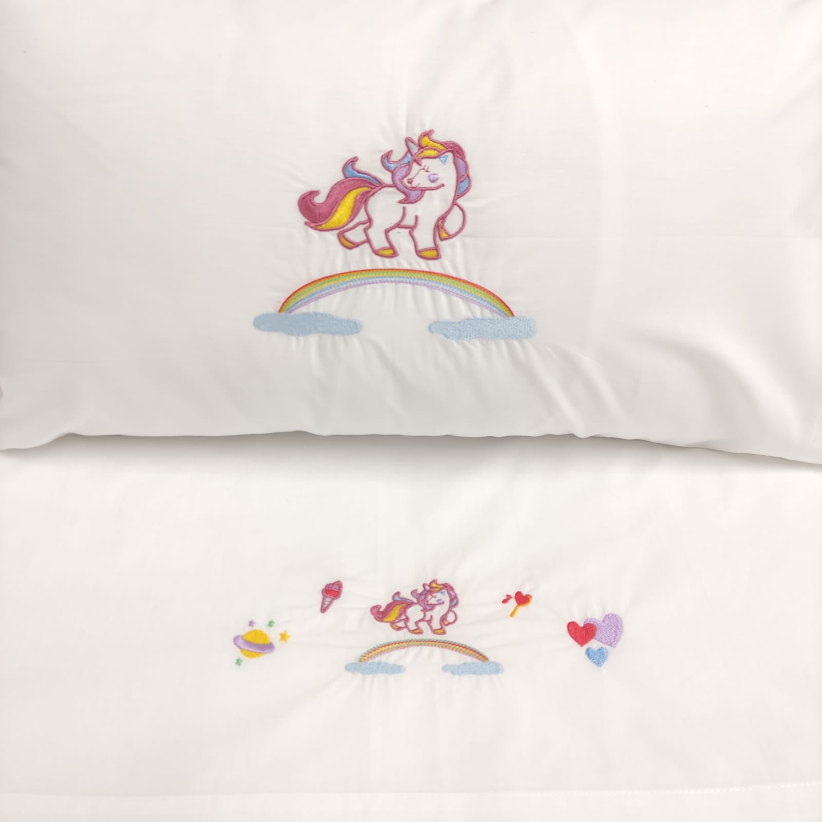 Jogo de Cama Bebé Algodão Unicórnio