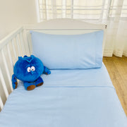 Jogo de Cama Bebé Flanela Blue Basic