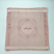 Lenço Básico Bordado Moldura Floral Personalizado