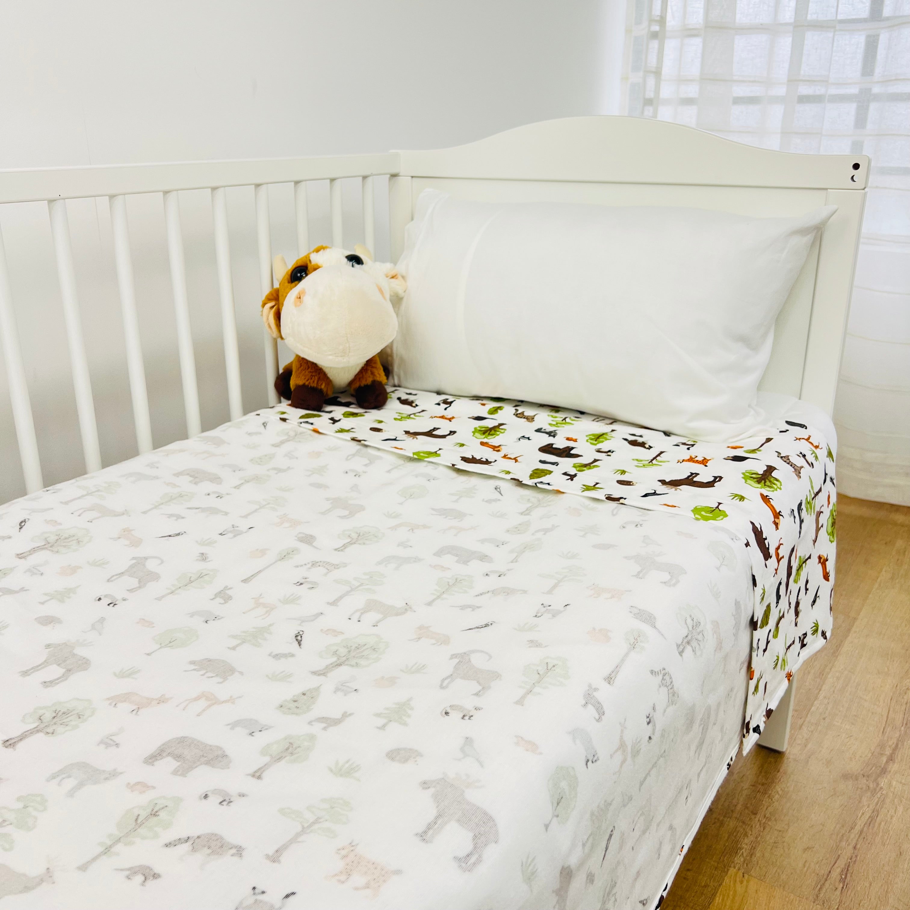 Lençol de Cima Flanela Animais Baby