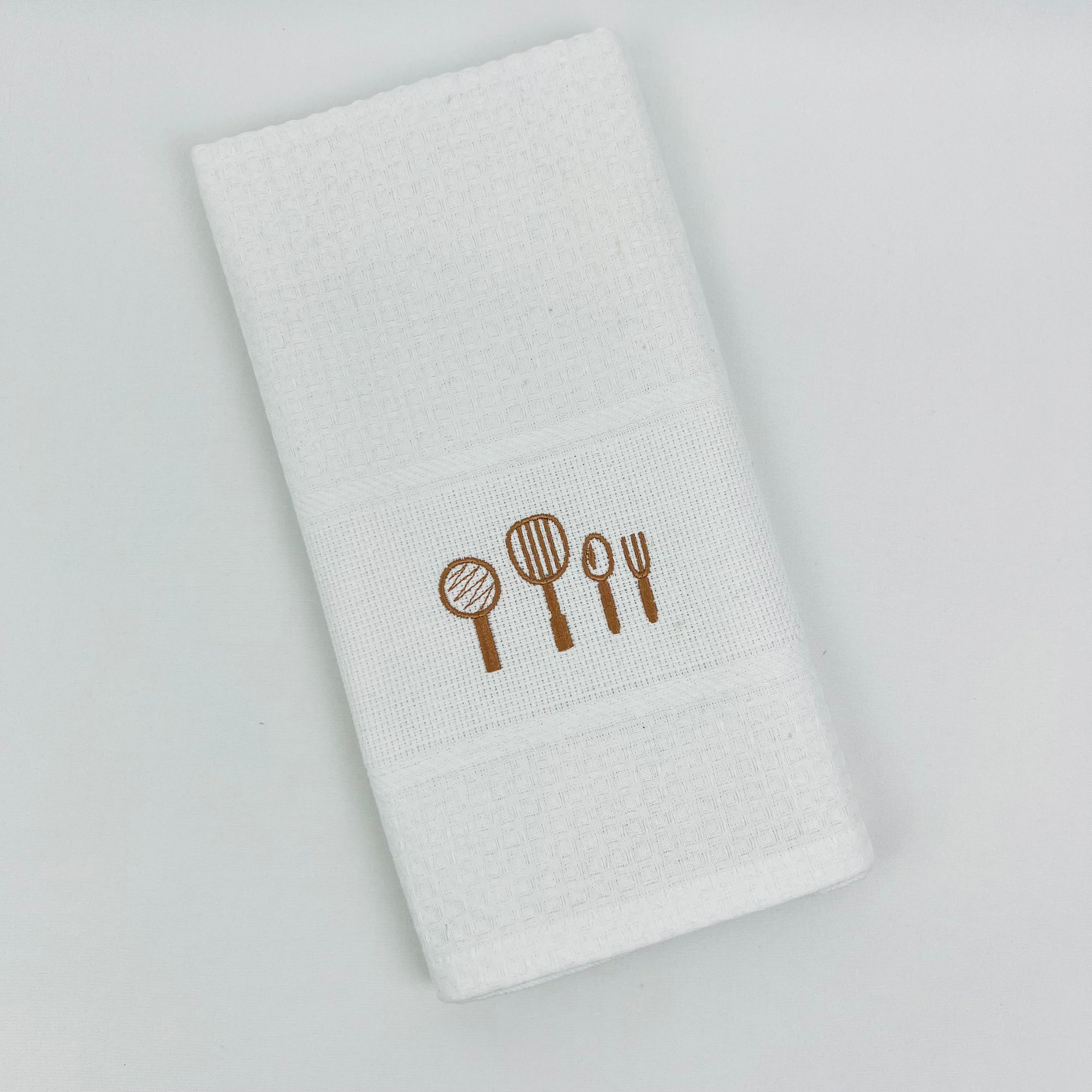 Pano de Cozinha Algodão Mini Talheres