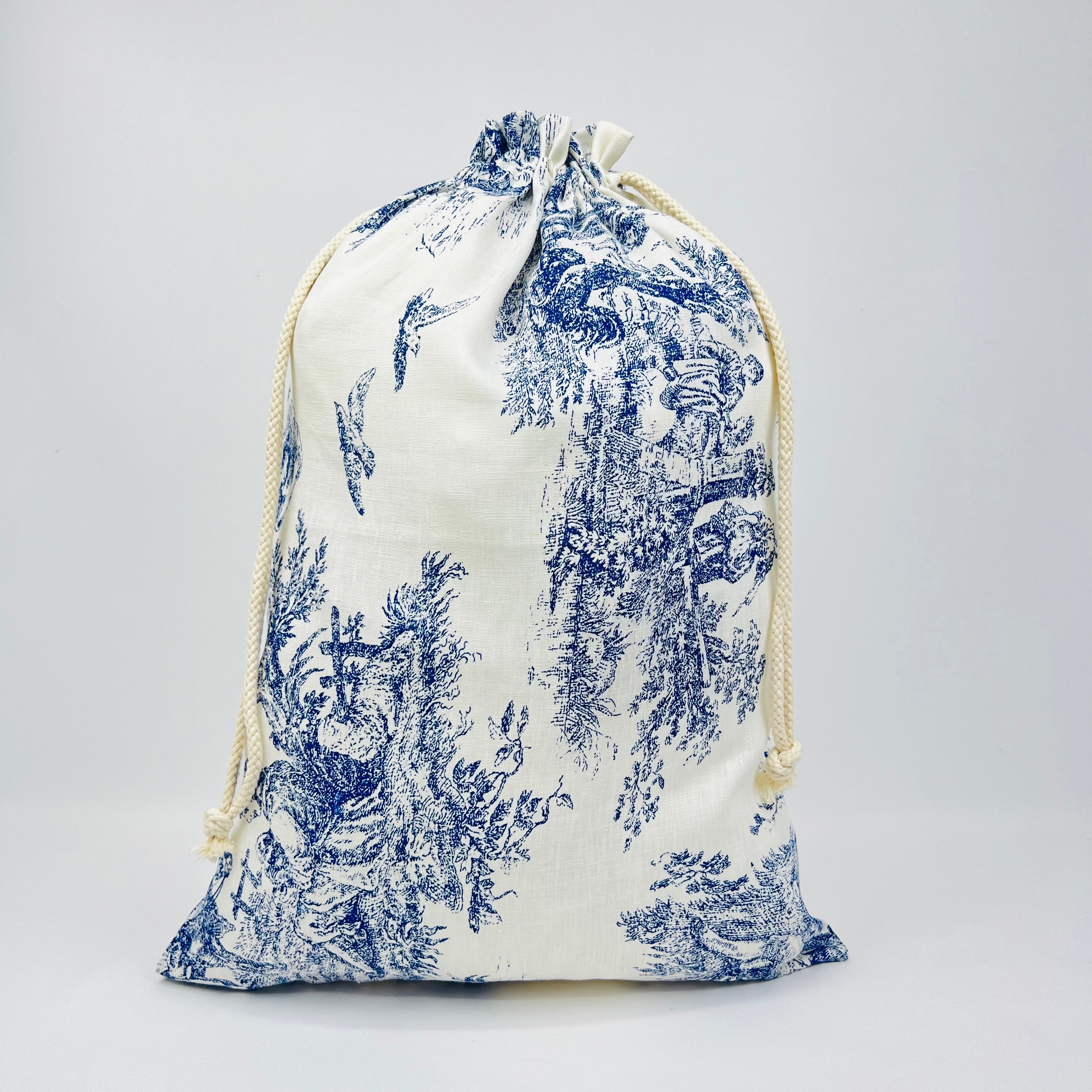 Bolsa Pão/Merenda Toile de Jouy Blue
