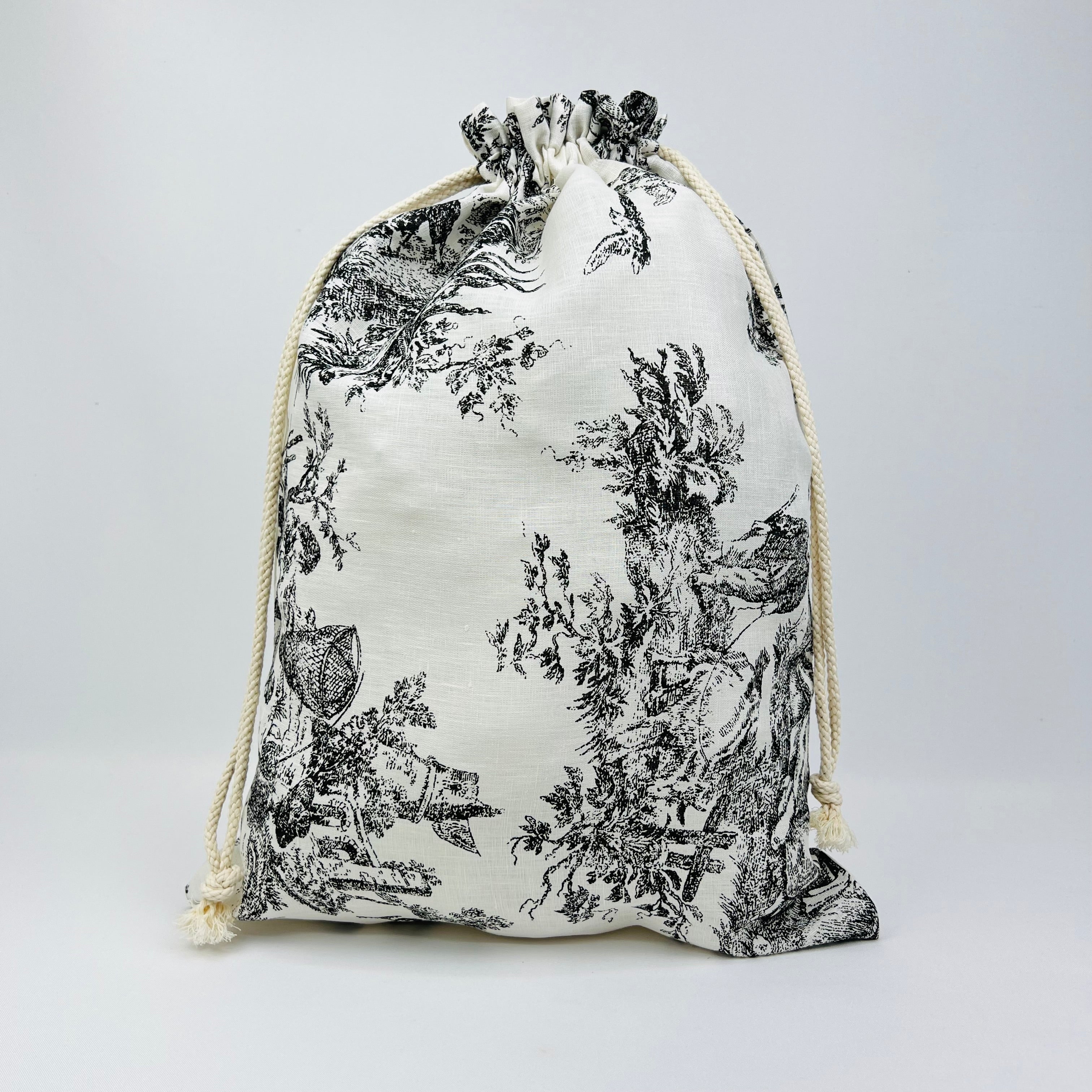 Bolsa Pão/Merenda Toile de Jouy Black