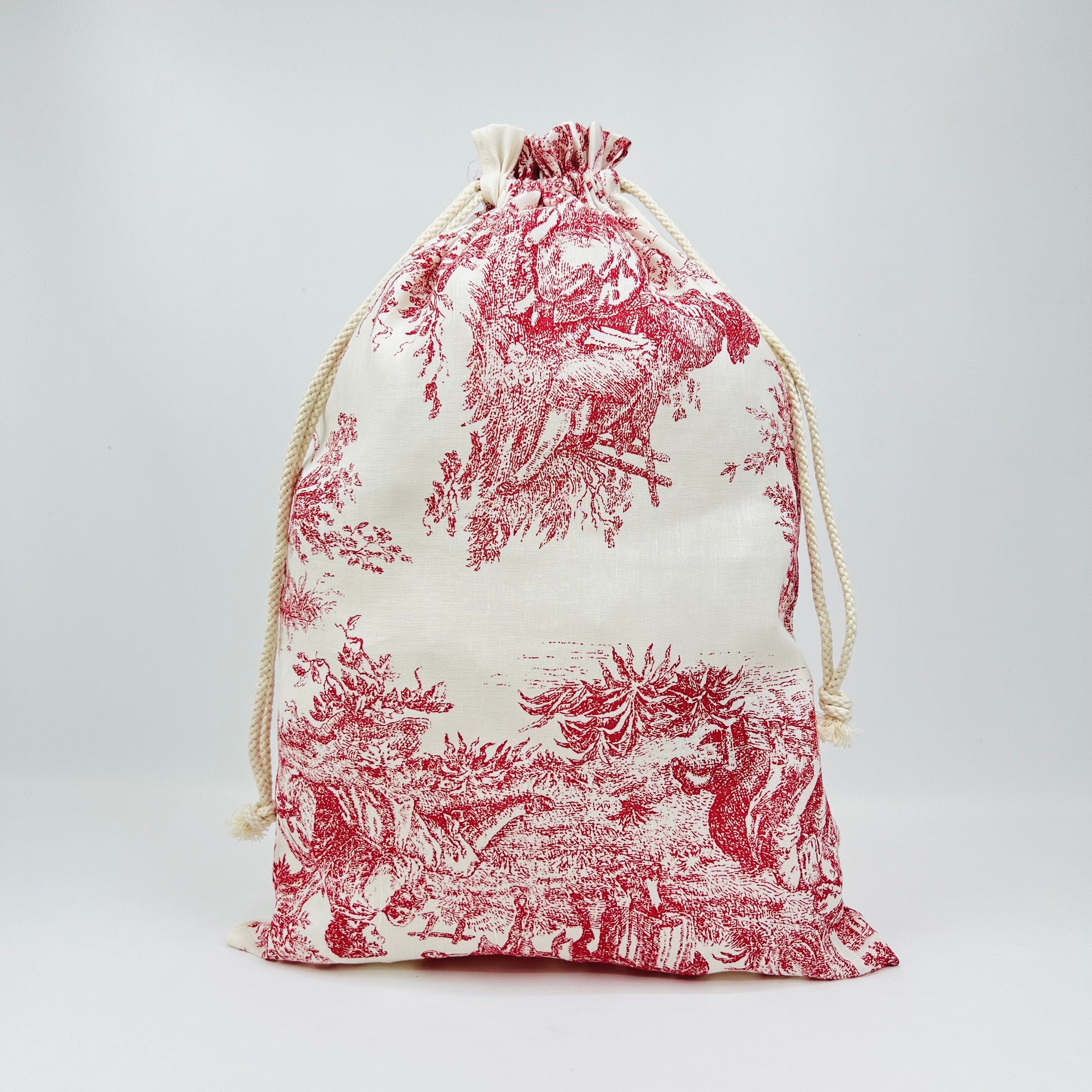 Bolsa Pão/Merenda Toile de Jouy Red
