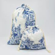 Bolsa Pão/Merenda Toile de Jouy Blue