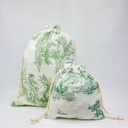 Bolsa Pão/Merenda Toile de Jouy Green