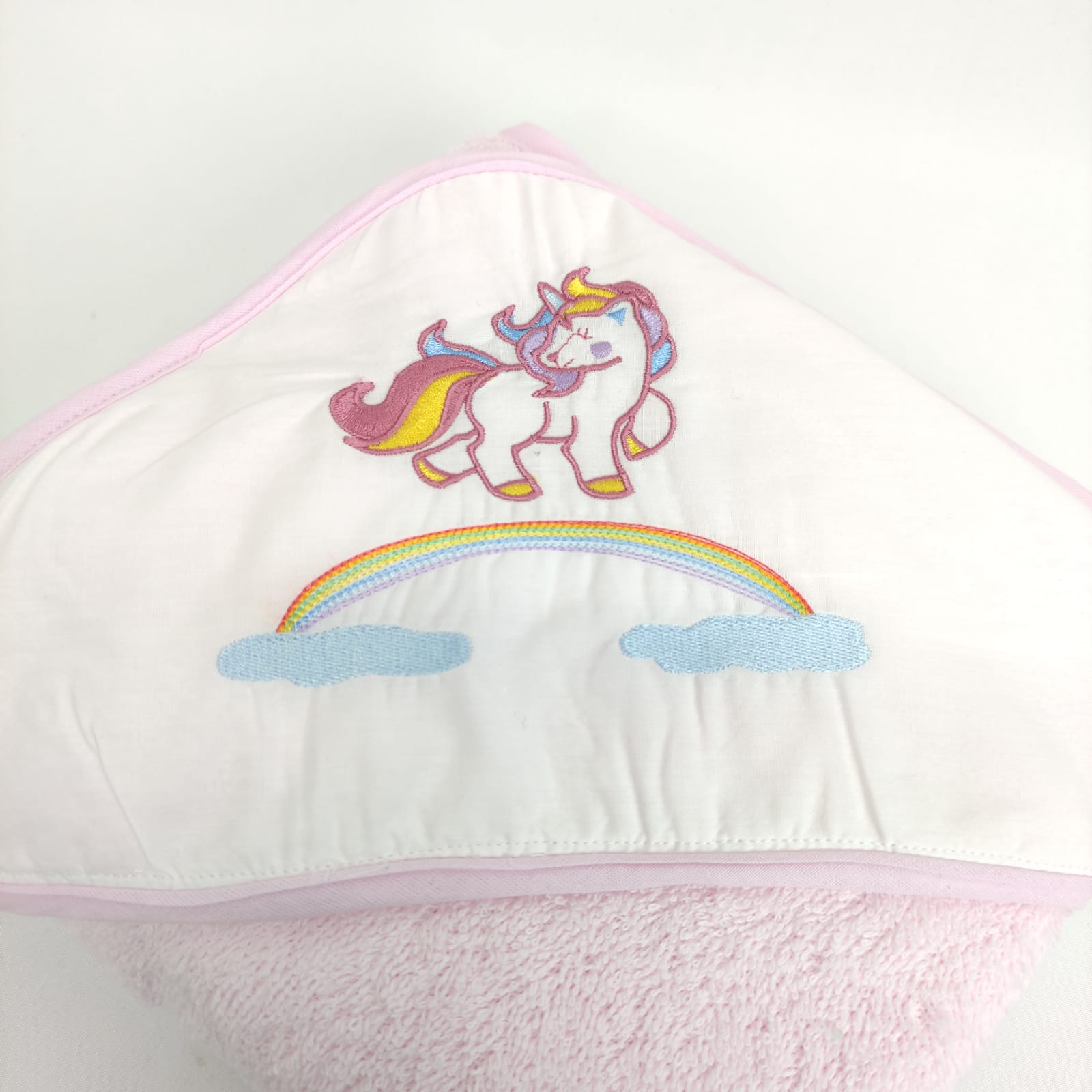 Toalha Banho Bebé Unicórnio Personalizável