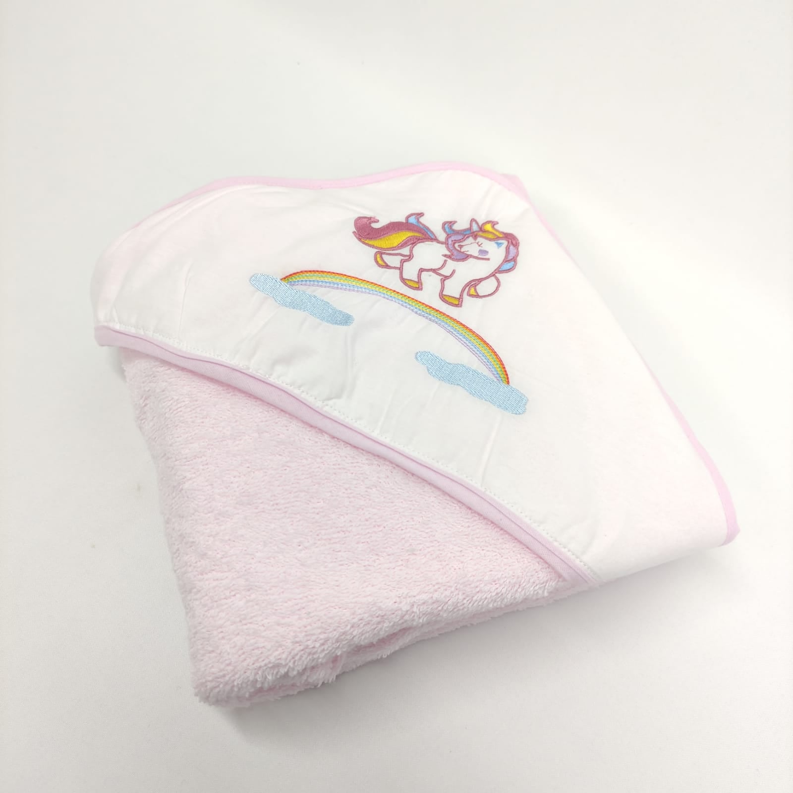 Toalha Banho Bebé Unicórnio Personalizável