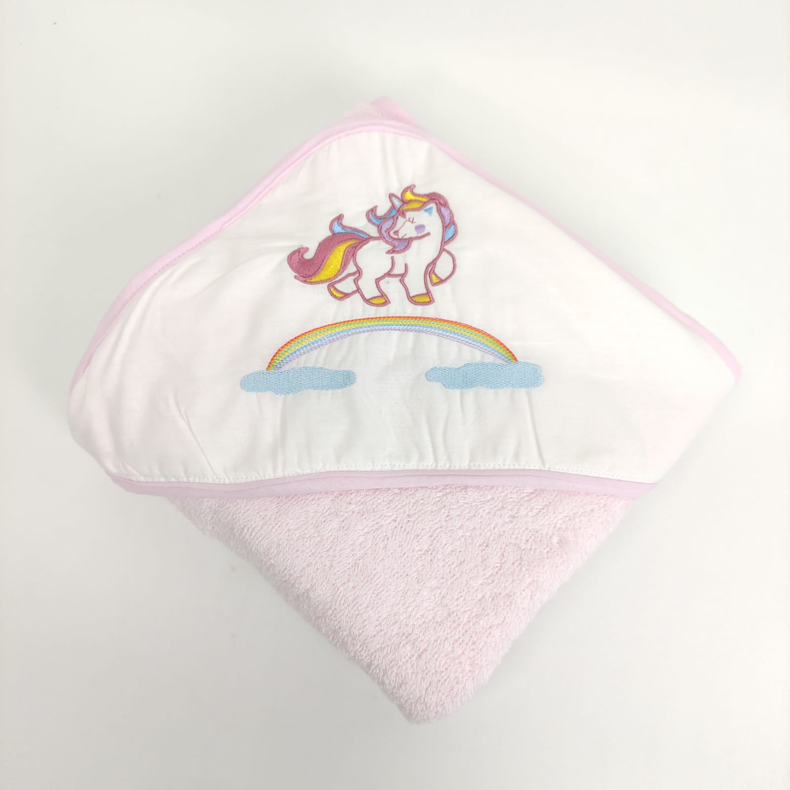 Toalha Banho Bebé Unicórnio Personalizável