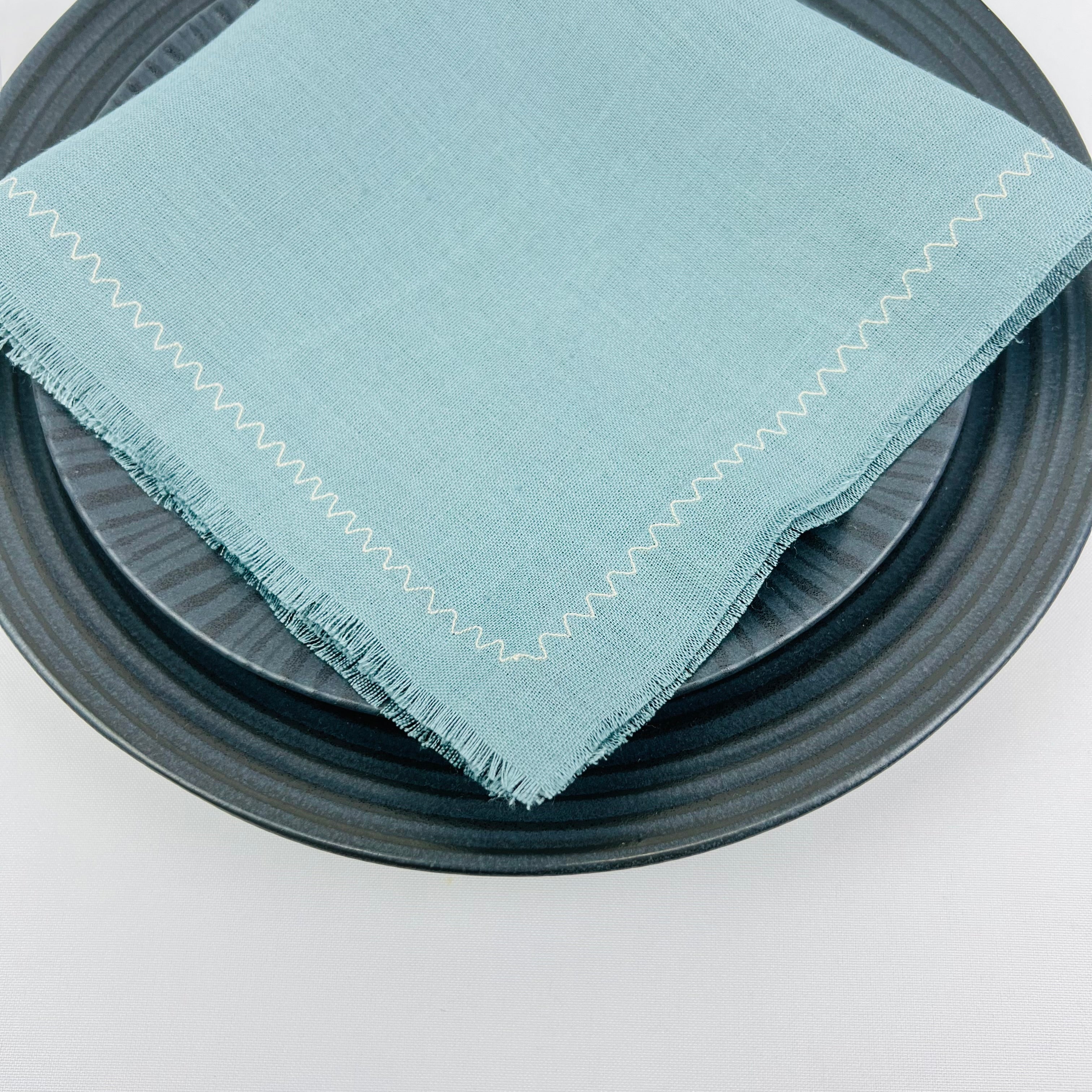 Guardanapo Azul Baby Zigzag