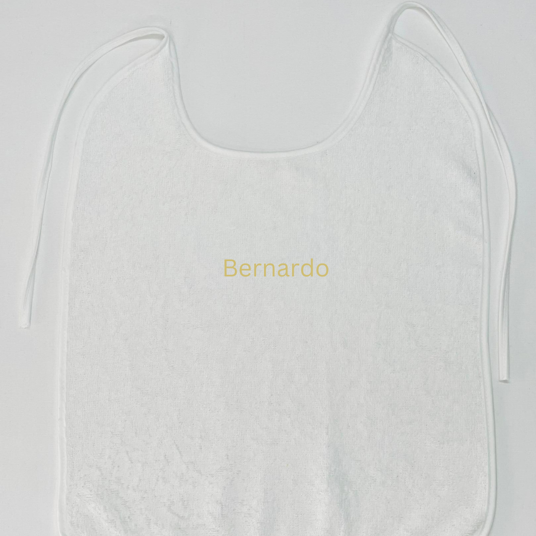 Babete Bebé Felpo Sem Plástico Personalizável