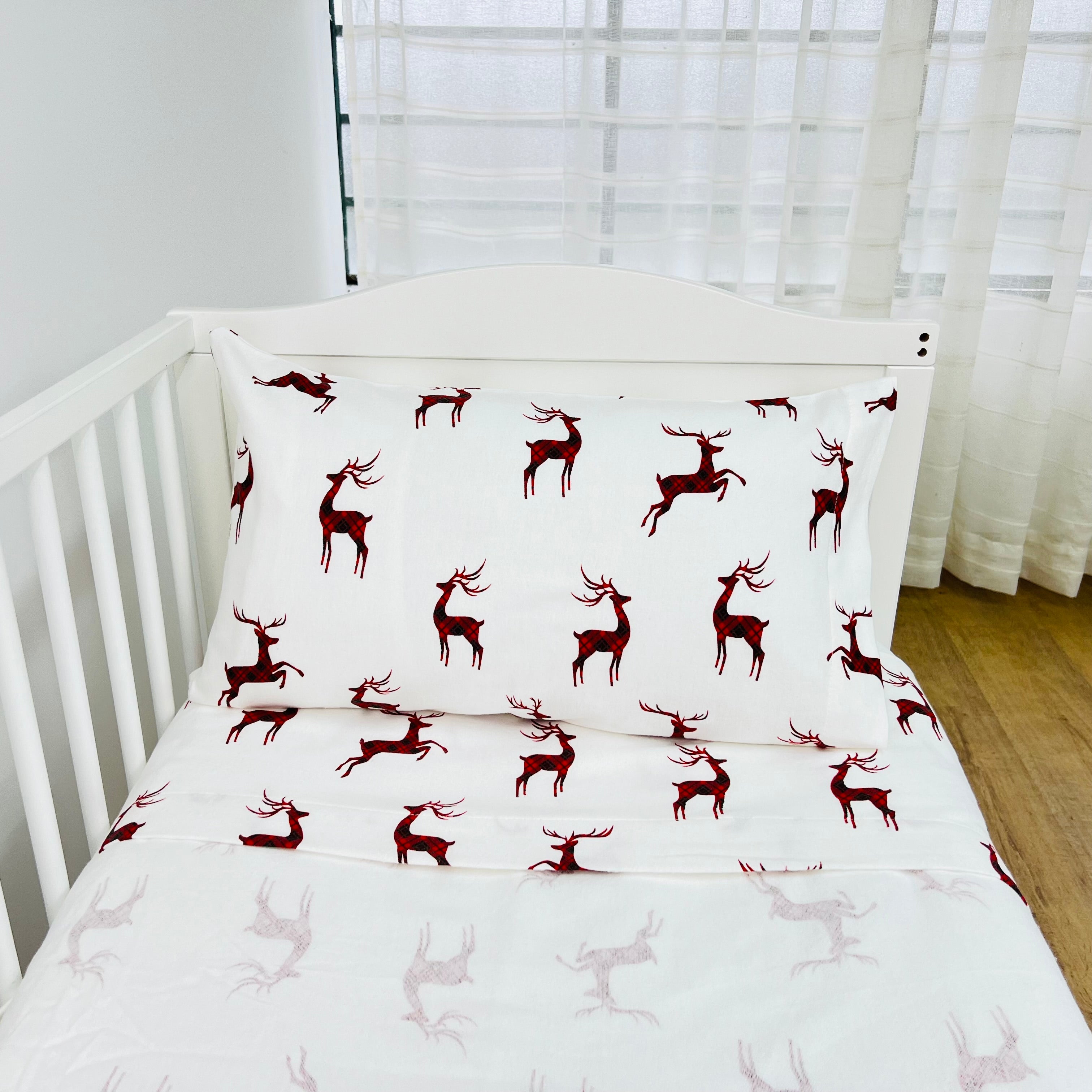 Jogo de Cama Bebé Flanela Renas