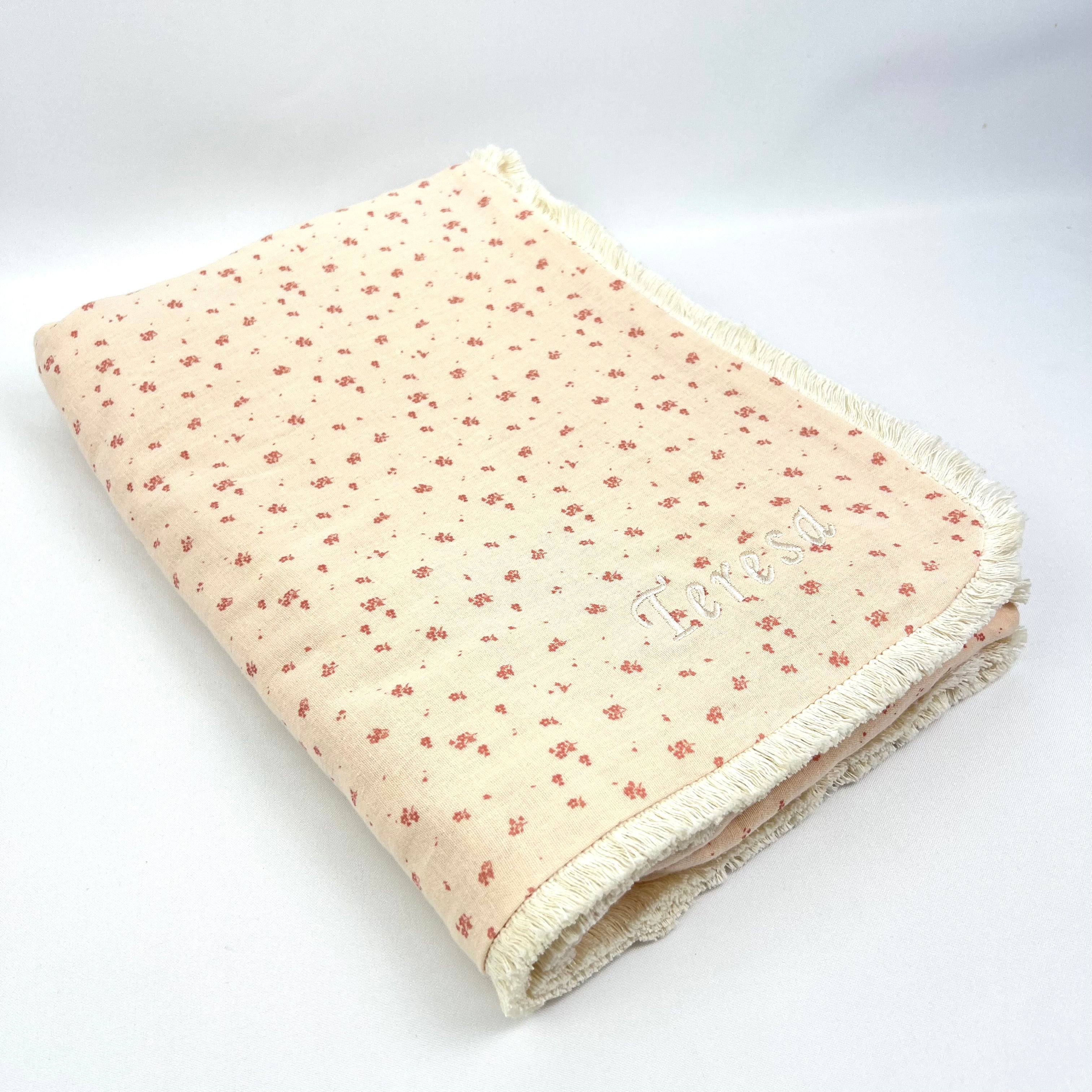 Manta Musselina Florzinhas Personalizável