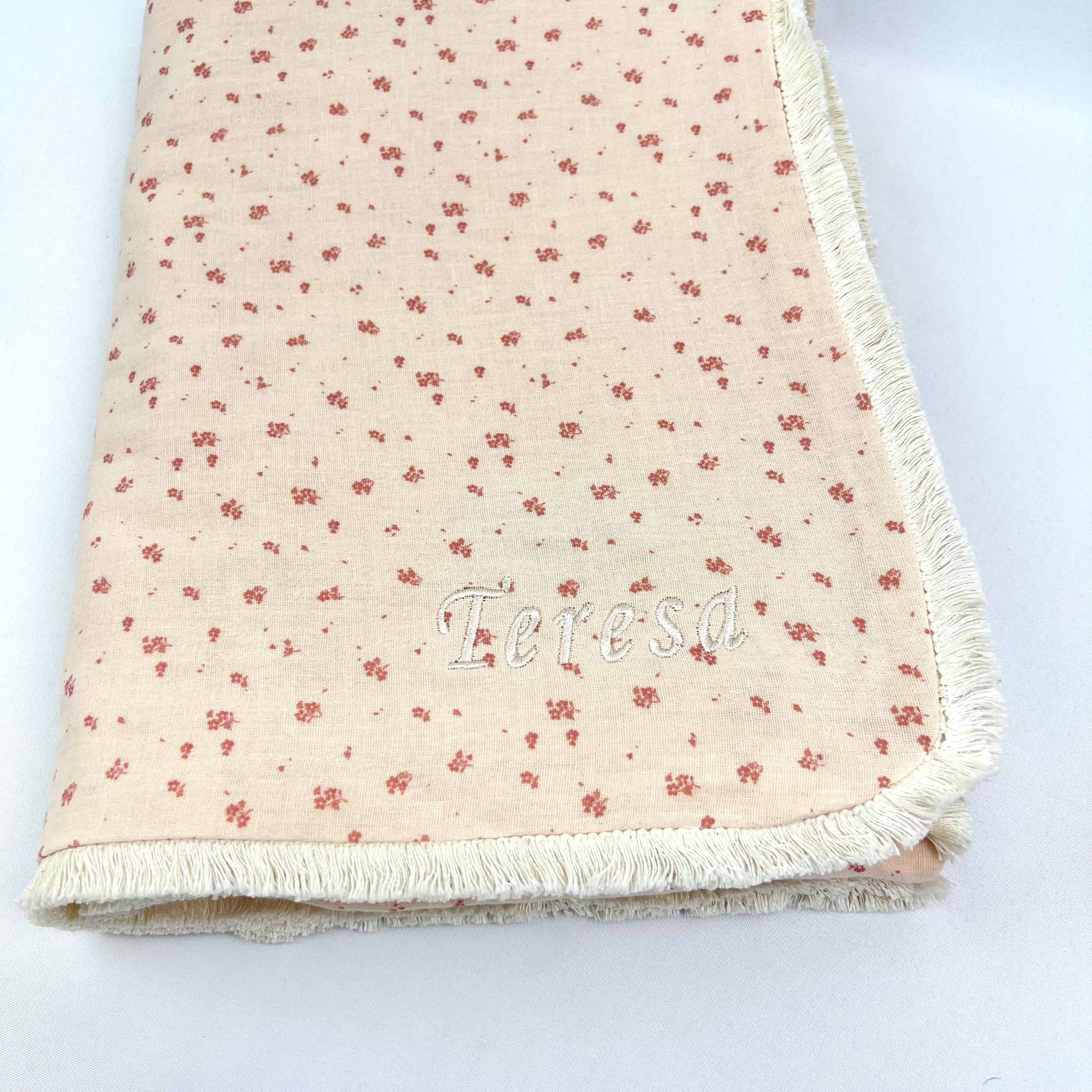 Manta Musselina Florzinhas Personalizável