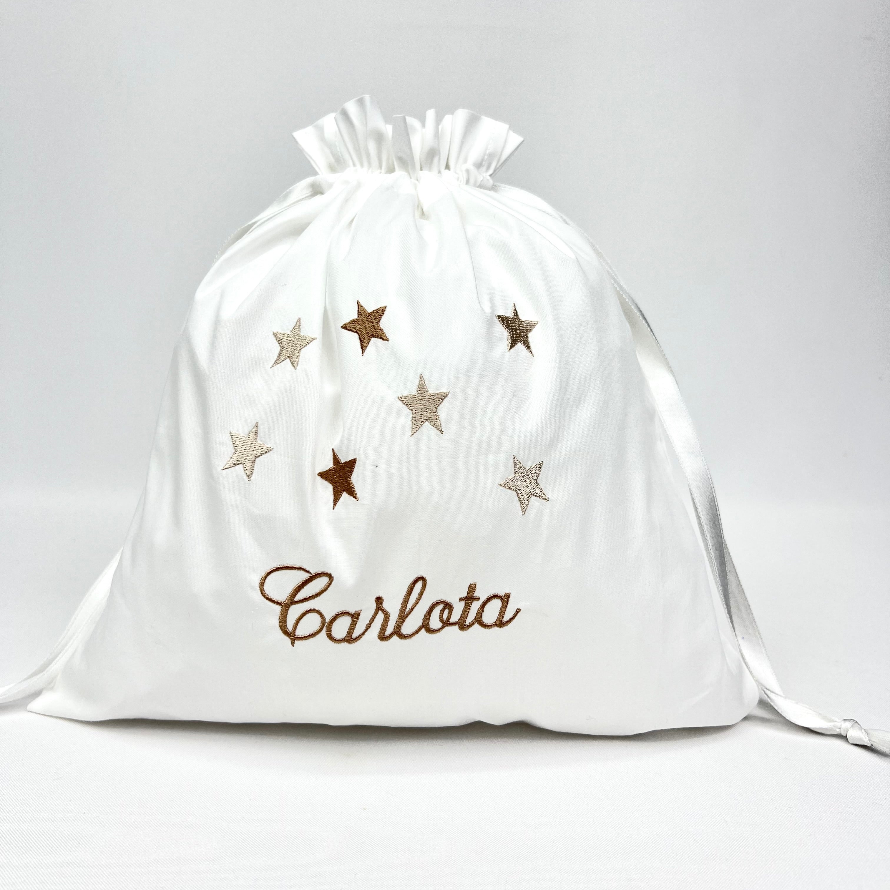 Saco Bebé Algodão Estrelas Personalizável