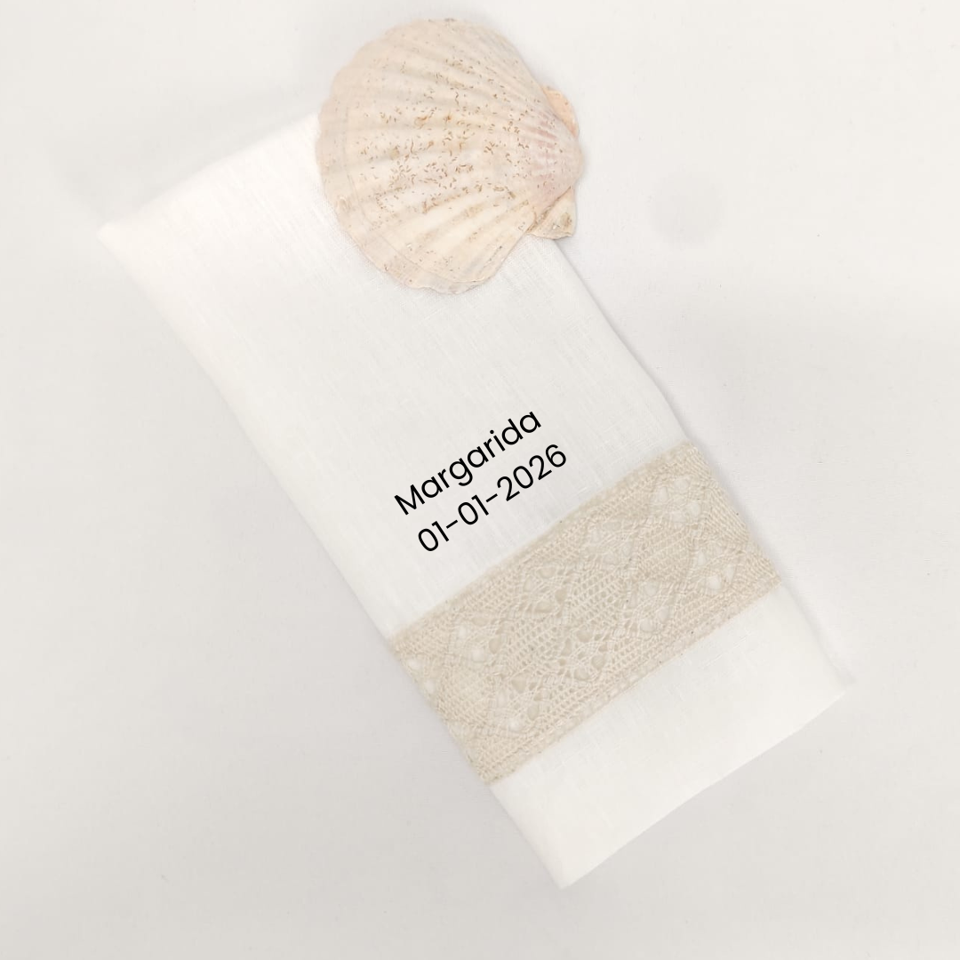 Toalha de Batismo Vanda Personalizável