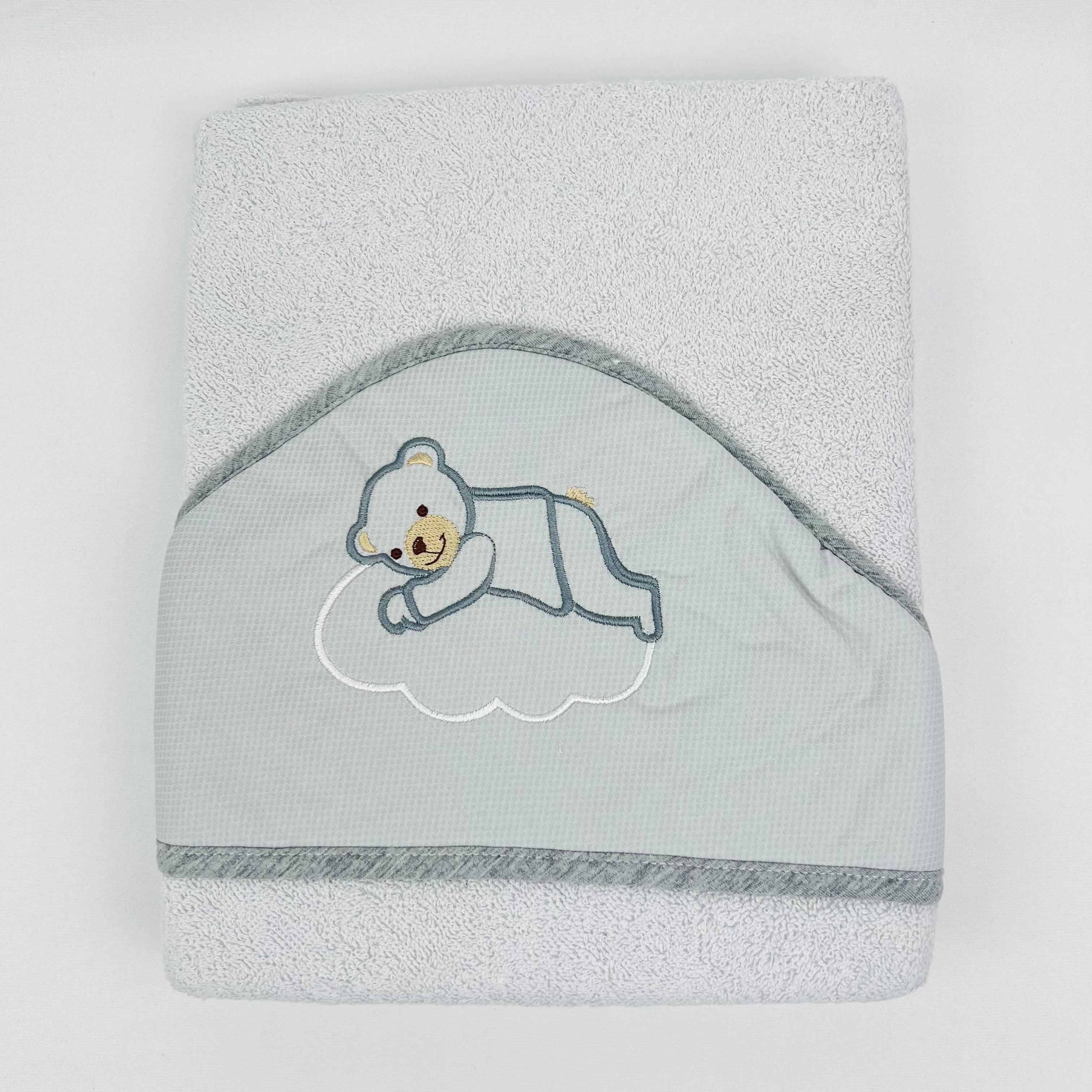 Toalha Banho Bebé Urso Nuvem Colors