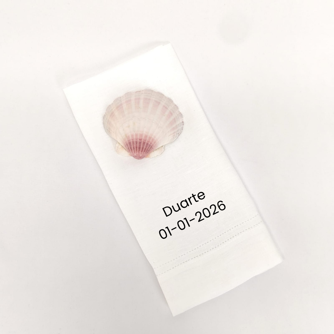 Toalha de Batismo Eustoma Personalizável