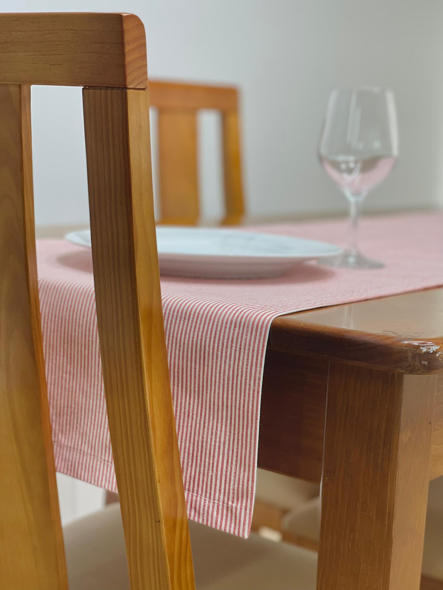 Caminho de Mesa Algodão Riscas