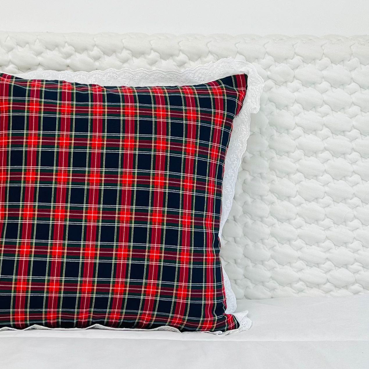 Capa Decorativa Xmas Chess Renda