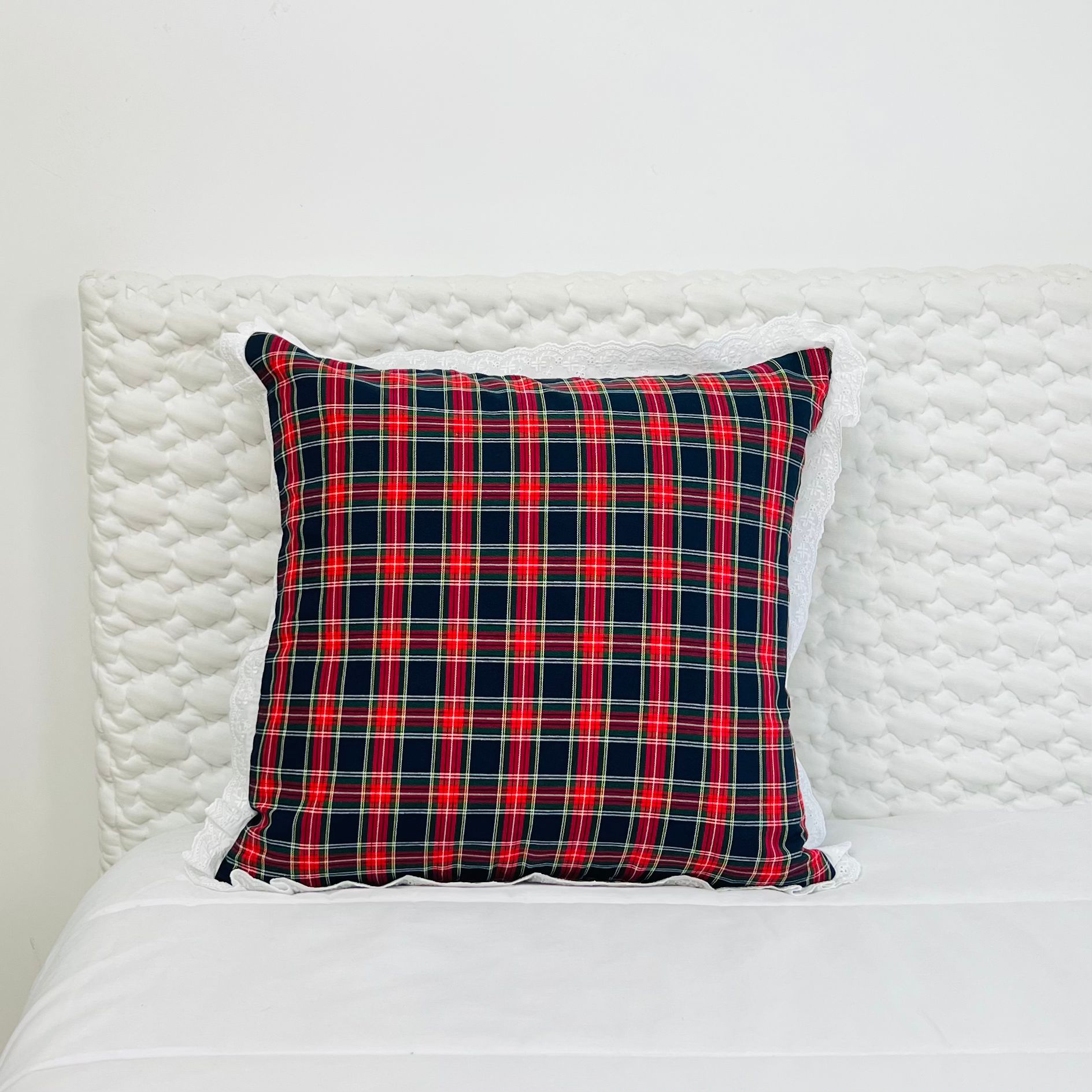 Capa Decorativa Xmas Chess Renda