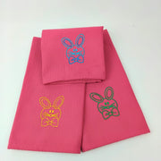 Pano de Cozinha Algodão Easter Rabbit Rosa