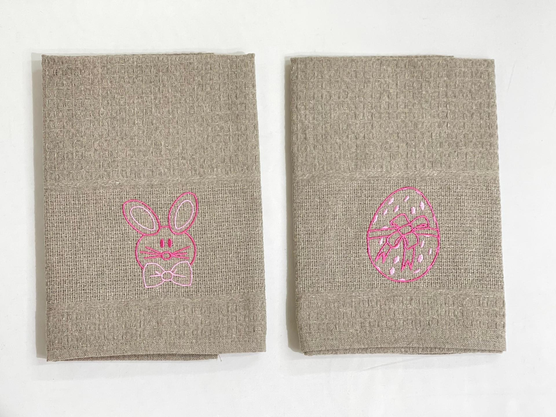 Pano de Cozinha Algodão Páscoa Marrom